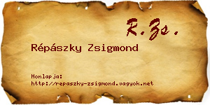 Répászky Zsigmond névjegykártya