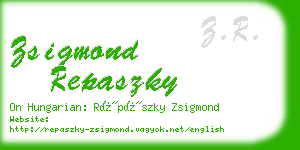 zsigmond repaszky business card